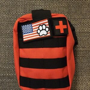 Red Tactical First Aid Pouch with Patch